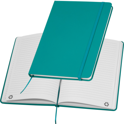 A5 NOTE BOOK OUT OF RECYCLINGPAPER in Turquoise 