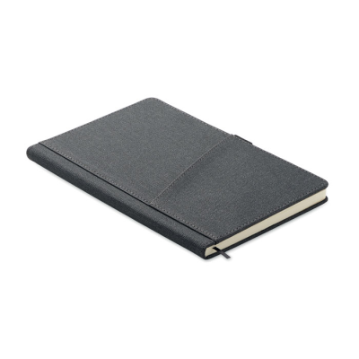 A5 NOTE BOOK PU FRONT POCKET in Grey