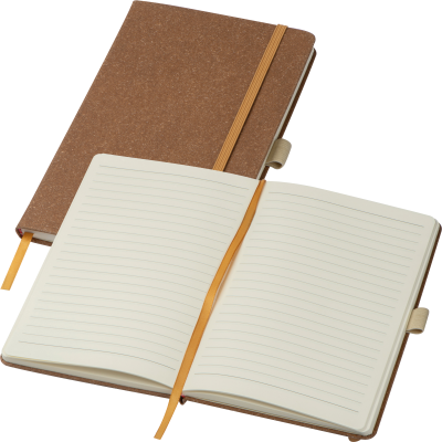 A5 NOTE BOOK with Bonded Leather Cover in Brown
