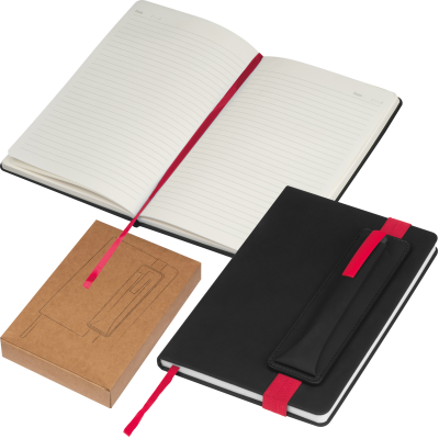 A5 NOTE BOOK with Pu-cover in Red