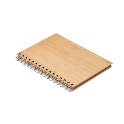 A5 RING BOUND BAMBOO NOTE BOOK in Brown