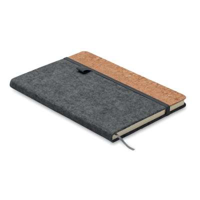 A5 RPET CORK NOTE BOOK in Grey