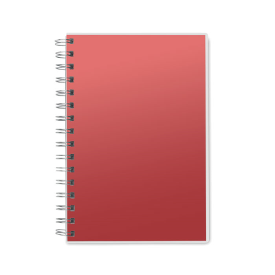 A5 RPET NOTE BOOK RECYCLED LINED in Red