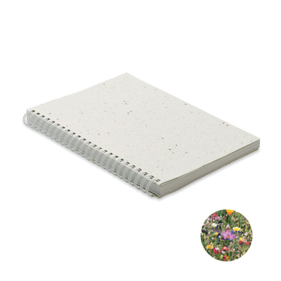 A5 SEEDS PAPER COVER NOTE BOOK in White