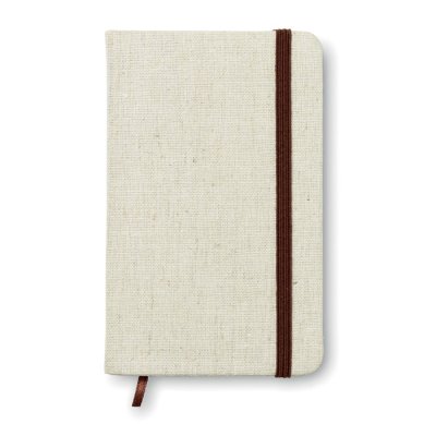 A6 CANVAS NOTE BOOK LINED in Brown