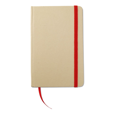 A6 RECYCLED NOTE BOOK 96 PLAIN in Red