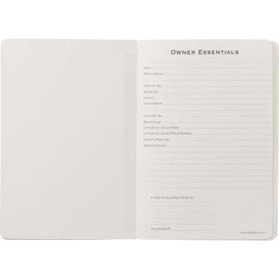 BAMBOO COVERED NOTE BOOK in Brown