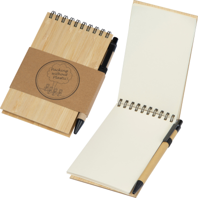 BAMBOO NOTE BOOK in Beige