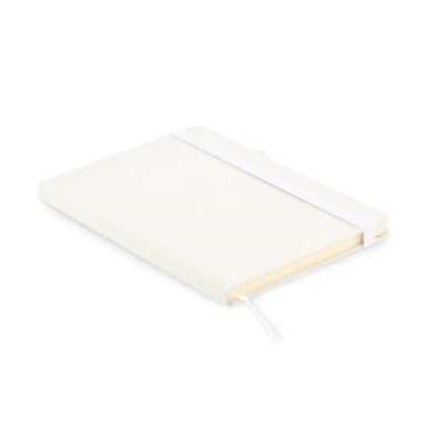 BONDED LEATHER A5 NOTE BOOK in White