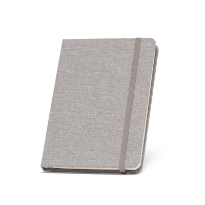 BOYD A5 NOTE BOOK in Recycled Polyester in Pale Grey
