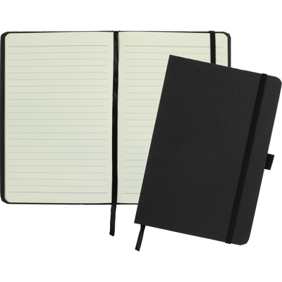 BROADSTAIRS RECYCLED KRAFT PAPER A5 NOTE BOOK in Black