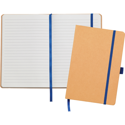 BROADSTAIRS RECYCLED KRAFT PAPER A5 NOTE BOOK in Nat Blue Royal
