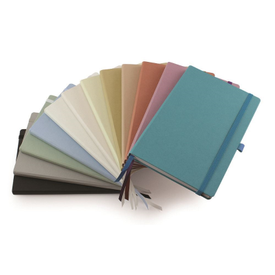 CAFECO RECYCLED A5 CASEBOUND NOTE BOOK with Elastic Strap & Pen-Loop