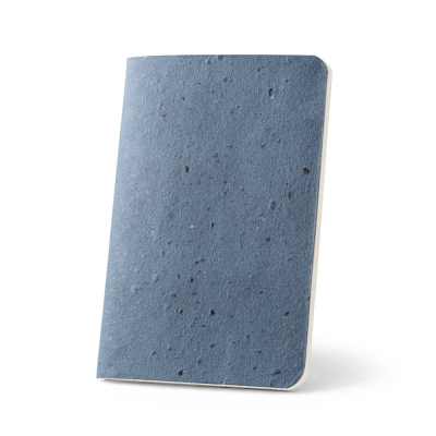 COFFEEPAD SOFT A6 NOTE PAD with Flexible Cover Made From Coffee Husk Waste in Blue