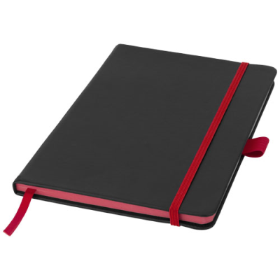 COLOUR-EDGE A5 HARD COVER NOTE BOOK in Solid Black & Red