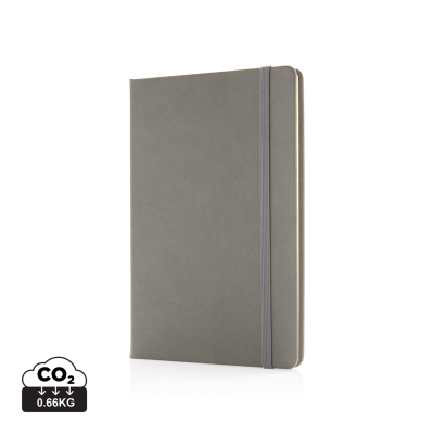 DELUXE HARDCOVER PU A5 NOTE BOOK in Grey
