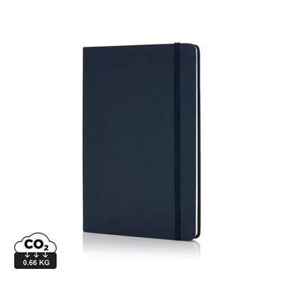 DELUXE HARDCOVER PU A5 NOTE BOOK in Navy Blue