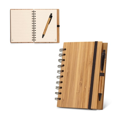 DICKENS A5 A5 SPIRAL NOTE BOOK in Bamboo with 100% Recycled Paper