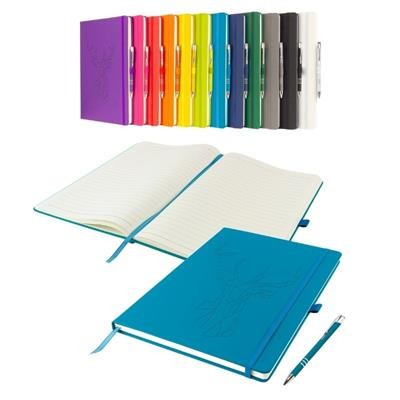 DUNN A4 NOTE BOOK & DAVINCI BALL PEN SET - PROMOTIONAL CORPORATE GIFT