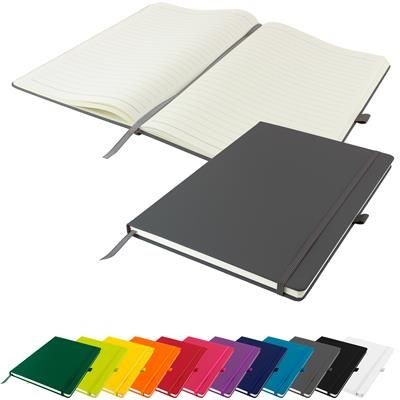 DUNN A4 PU SOFT FEEL LINED NOTE BOOK 196 PAGES in GREY