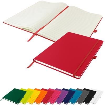 DUNN A4 PU SOFT FEEL LINED NOTE BOOK 196 PAGES in RED