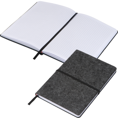 FELT NOTE BOOK A5 in Silvergrey