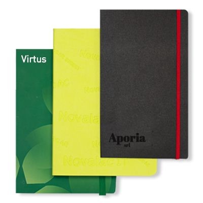 FLEXIBLE COVER BOUND NOTE BOOK TAKKUINO in Balacron & PU & Full Colour Print & Bonded Leather