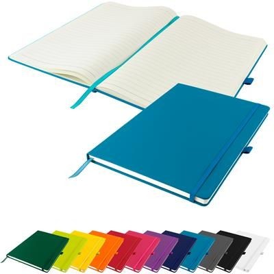 FULL COLOUR PRINTED DUNN A4 PU SOFT FEEL LINED NOTE BOOK 196 PAGES in Teal