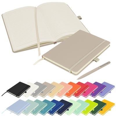 FULL COLOUR PRINTED NOTES LONDON - WILSON A5 FSC NOTE BOOK in Pastel Mushroom