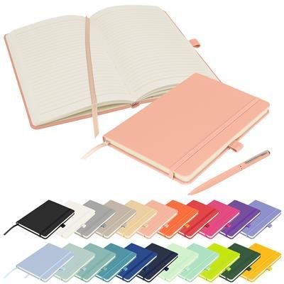 FULL COLOUR PRINTED NOTES LONDON - WILSON A5 FSC NOTE BOOK in Pastel Pink