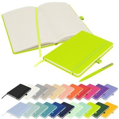 FULL COLOUR PRINTED NOTES LONDON - WILSON A5 FSC NOTEBOOK in Lime