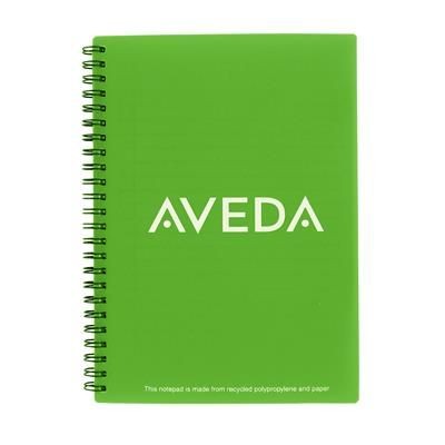 GREEN & GOOD A5 RECYCLED POLYPROPYLENE NOTE BOOK with Recycled Paper