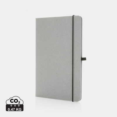 GRS BONDED LEATHER HARDCOVER NOTE BOOK A5 in Pale Grey