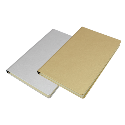 METALLIC LEATHER LOOK A5 CASEBOUND NOTE BOOK