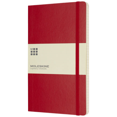 MOLESKINE CLASSIC L SOFT COVER NOTE BOOK - SQUARED in Scarlet Red