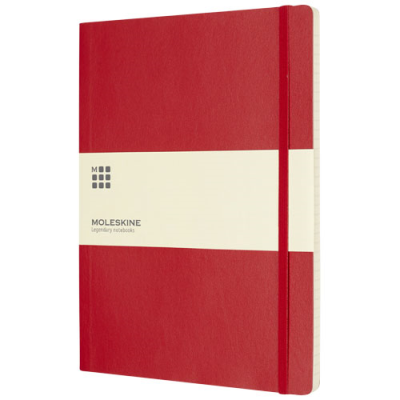 MOLESKINE CLASSIC XL SOFT COVER NOTE BOOK - RULED in Scarlet Red