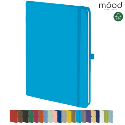 MOOD A5 FSC SOFT FEEL NOTE BOOK LIGHT BLUE CYAN