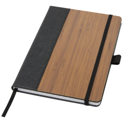 NOTE A5 BAMBOO NOTE BOOK in Solid Black & Natural