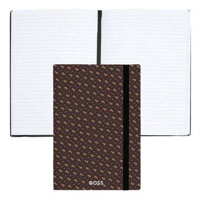 NOTE BOOK A5 MONOGRAM CAMEL LINED