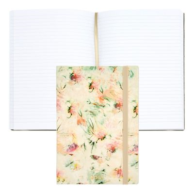 NOTE BOOK A5 TIE-DYE FLOWER CREAM LINED