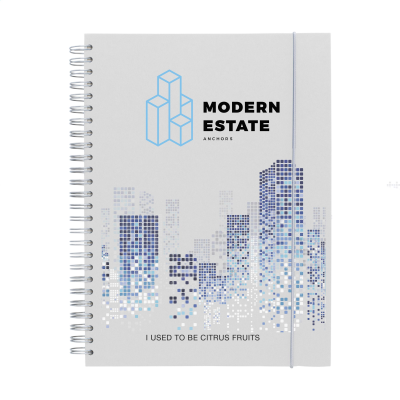 NOTE BOOK AGRICULTURAL WASTE A5 - HARDCOVER 100 PAPER in Citrus