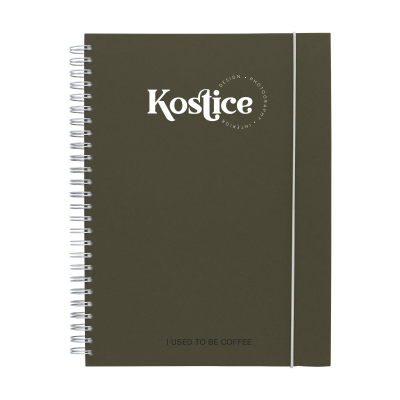 NOTE BOOK AGRICULTURAL WASTE A5 - HARDCOVER 100 PAPER in Coffee - PROMOTIONAL CORPORATE GIFT