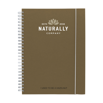 NOTE BOOK AGRICULTURAL WASTE A5 - HARDCOVER in Hazelnut