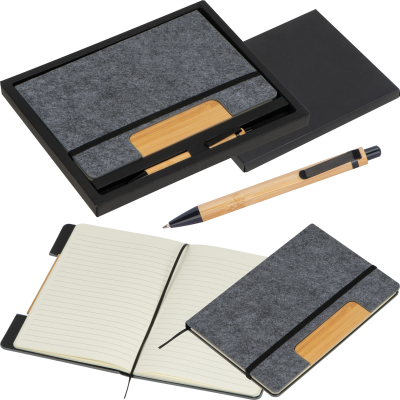 NOTE BOOK SET WALSALL in Silver Grey 