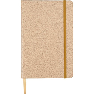 NOTE BOOK with Cork Print (Approx A5) in Brown