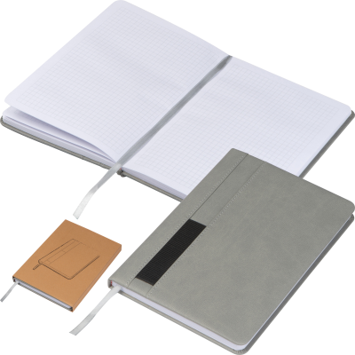 NOTE BOOK with Pocket A5 in Silvergrey