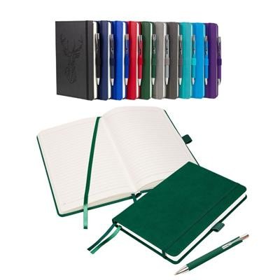 NOTES LONDON MORETTI A5 NOTEBOOK & PEN in Green