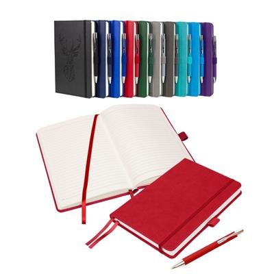 NOTES LONDON MORETTI A5 NOTEBOOK & PEN in Red