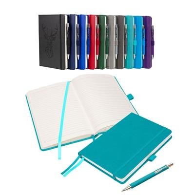 NOTES LONDON MORETTI A5 NOTEBOOK & PEN in Teal