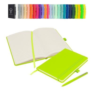 NOTES LONDON WILSON A5 NOTEBOOK & PEN in Lime